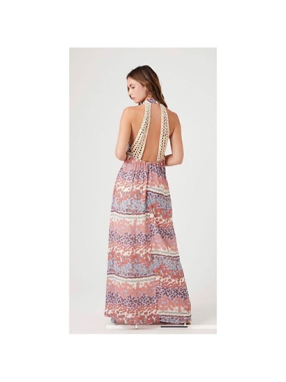 Forever XXI Floral Plunging Maxi Dress (Sm) - Picture 9 of 12
